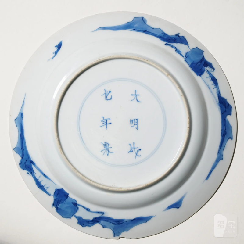 清康熙 青花西厢记图盘 - 图2